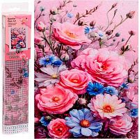 Мозаика алмазная DIAMOND "Нежные пионы" 30*40см,полн.выкл.,в рулоне 684-0987