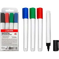 Набор маркеров д/доски 4цв. deVENTE 5040515 (зелёный,синий,красный,чёрный)пулев.3мм,пластик/к.