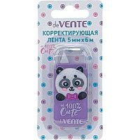 Коррект. лента deVENTE 5мм* 6м "100% Cute. Panda" 4062326 бирюз.непрозр.корп.,фронт.аппл.,к/блист.