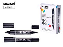 Маркер перм. MAZARI Technic M-5041-71чёрный ,двухстор.,пулевид./клиновид. 2мм/6мм
