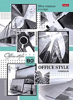 Бизнес-блокнот А4  80л. ХАТ тв.обл. "Office Style" 30387 клетка,5цв.блок,мат.лам.