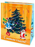 Пакет подар. Миленд НГ "Ну-Погоди! Заяц и волк у ёлки" ППК-2923 глянц.лам.,26,4*32,7*13,6см