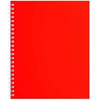 Тетрадь 96л. (клетка) ХАТ спираль "SoloMatte-Красный шёлк" лам.soft-touch