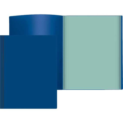 Папка с вкладышами/100 ATTOMEX А4 "Eco" 3107422 фактура "песок",непрозр.,синяя,600мкм