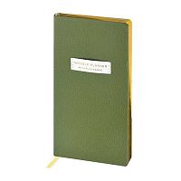 Еженедельник карм. н/д А6  64л. BV кож.зам. "Verde.Зелёный" 3-822/03 с нашивкой,гибк.обл.,зол.срез,