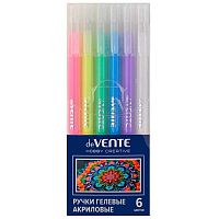 Набор гел. акрил. ручек  6цв. deVENTE "Hobby Creative" 5051537 прозр.-мат.корп.,1мм,пластик/к.