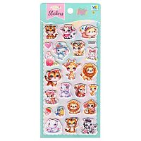 Наклейка декор. зефирная 10*23 "Зверюшки 1" Р22072-5 Ткн1004-1