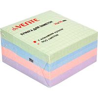 Кл.бумага д/заметок 76*76мм deVENTE 400л. 2010418 пастель 4цв. в клетку,75г/м2