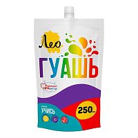 Гуашь 250мл Лео "Учись" LGD-250 (409) фиолетовая группа 4 дой-пак с штуцером