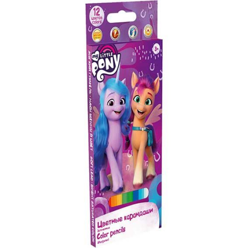 Карандаши 12цв. КанцБиз "My Little Pony" MPJB-US1-1P-12 к/к,е/подвес