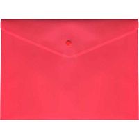 Папка-конверт на кнопке А4 ATTOMEX 3071050 непрозр.красная,150мкм