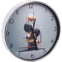 Часы настенные "Маятник" 118-0186 серебристый корпус,30см