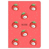 Обложка д/паспорта MESHU "Strawberry" 55714 ПВХ,2карм.