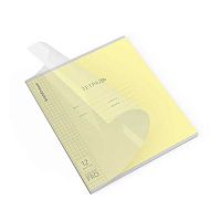 Тетрадь 12л. (клетка) EK пластик.обл. "Классика CoverPrо fizzy жёлтая" 65685