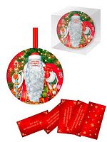 Шар с предсказаниями Миленд НГ "Дедушка Мороз" НУ-2722 металл.,6,8см,12предск.