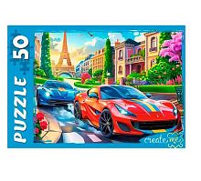 Пазлы   50 Рыжий кот "Крутой вираж в Париже" УК50-0216