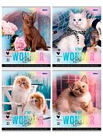 Тетрадь 48л. (клетка) Проф-Пресс Remix "Очаровательные котики-1" Т48-4363 цв.мел.обл.асс.