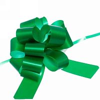 Бант д/оформления подарка "Блеск" 214-069,зелёный,3см,d-11см