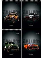 Блокнот А6  40л. Проф-Пресс спираль "Разные автомобили-14" Б40-7014 цв.мел.обл.,офс.,клетка,асс.