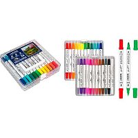 Маркеры акрил. 24цв. deVENTE "Classic&Pastel" 5044505 кругл.корп.,двусторн.,2-4мм,пластик.уп.