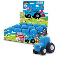 Игрушка-тянучка Супер Жим "Синий трактор" XID-BTGL-04-RU с блёстками,8см