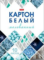 Картон белый мелов. А4 10л. ХАТ "Мозаика" 30463 в папке