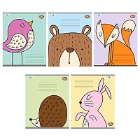 Тетрадь 12л. (клетка) КанцБиз "Милые животные" ЕАС-11647/5 асс.