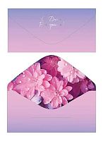 Конверт д/денег Микрос "С Днём рождения!" ч54041к лавандовый розовый,софт-тач