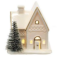 Подвесное украшение с подсветкой НГ REMECO "Домик" 806096 фарфор,7,5*6*8см,асс.