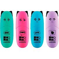 Набор маркеров текст.  4цв. deVENTE "NicoNico:-)" 5045335 плоск.,скош.1-5мм,пласт.блист.