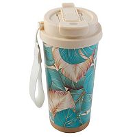 Термокружка 530мл Fiorenzo "Тропические листья" 253161 стальная