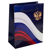 Пакет подар. КЛЕРК "Россия" 11*14*6см 253680 глянц.лам.,210г/м2