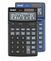 Калькулятор наст. 12разр. Uniel UD-41GM зелёный,176*107*24мм,подъем.дисплей,металл.поверх.