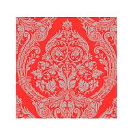 Салфетка бум. Bouquet de Luxe "Серебро на красном" 37244 3-х сл.(25шт),24*24см