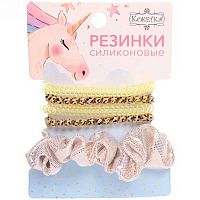 Резинки д/волос 545-720 (5шт) золото