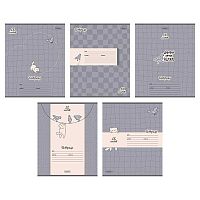 Тетрадь 18л. (клетка) ХАТ "Кот и голубь" мел.карт.,тисн.,скругл.углы,асс.