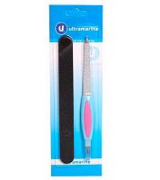 Набор маникюрный "Ultramarine" 2предм. (пилка метал.с триммером,пилка наждач.чёрная) 865-388 блист.
