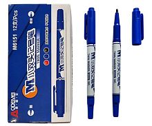 Маркер перм. INTELLIGENT Aodemei DM-65 синий,двустор.,1-0,5мм