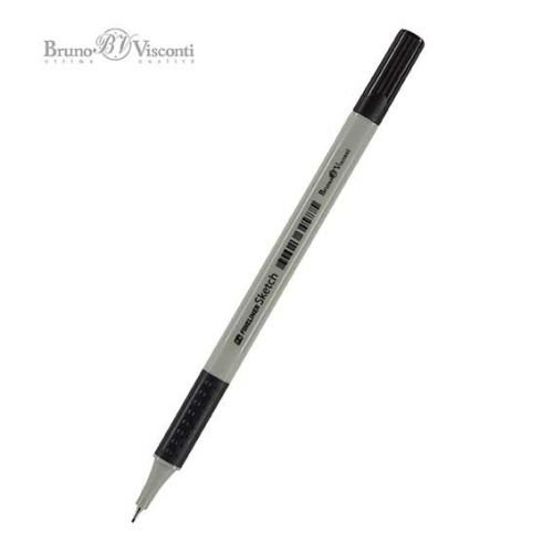 Ручка капиляр. BV "SKETCH" 0,4мм (Файнлайнер) 36-0001 черная,с резин.гриппом