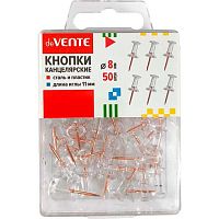Кнопки силовые deVENTE  8мм  50шт. 4132504 прозр.с розов.-зол.иглой,форма-гвоздик,пластик./к