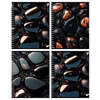 Тетрадь 48л. (клетка) BG спираль "Камни" 08794 выб.лак,асс.