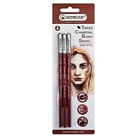 Карандаш угольный ACMELIAE  3шт. TCP-02 (жжёная сиена) блист.