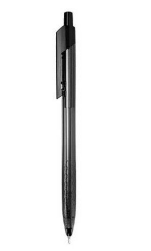 Ручка авт. шар. DELI "Arrow" EQ01320 (1143815) чёрная,0,7мм,прозр.чёрн.корп.