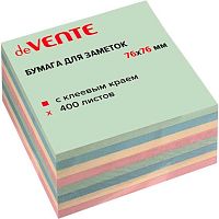 Кл.бумага д/заметок 76*76мм deVENTE 400л. 2010526 пастель 4цв.
