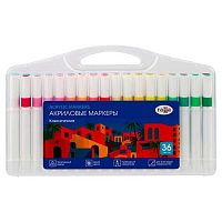 Маркеры акрил. 36цв. ГАММА "Классические" 16062025_36 двусторон.,трехгр.,в пластик.боксе