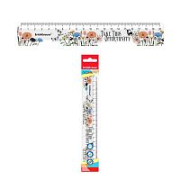 Линейка 20см EK "Wild Flowers" 58101 пластик