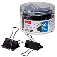 Зажим для бумаг ХАТ 51мм "Energy Save" BC_059121 чёрный,в пластик.тубе