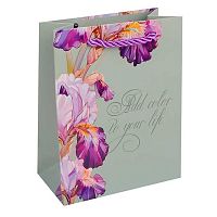 Пакет подар. Fiorenzo "Ирисы" 11*14*6см 253650 выб.лак,мат.лам.,210г/м2