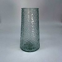 Ваза Микрос "Цилиндр" ч52351 стекл.,20*7,9см,фактура "кожа",прозрачный
