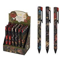 Ручка гелевая авт. BV "Flora. Black Nignt" 20-0467 чёрная,0,38мм,корп.soft touch,асс.